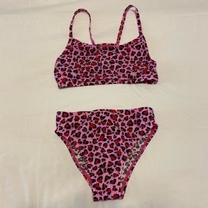 Speedo Girls Two Piece Bathing Suit Size 10 Like New Condition!